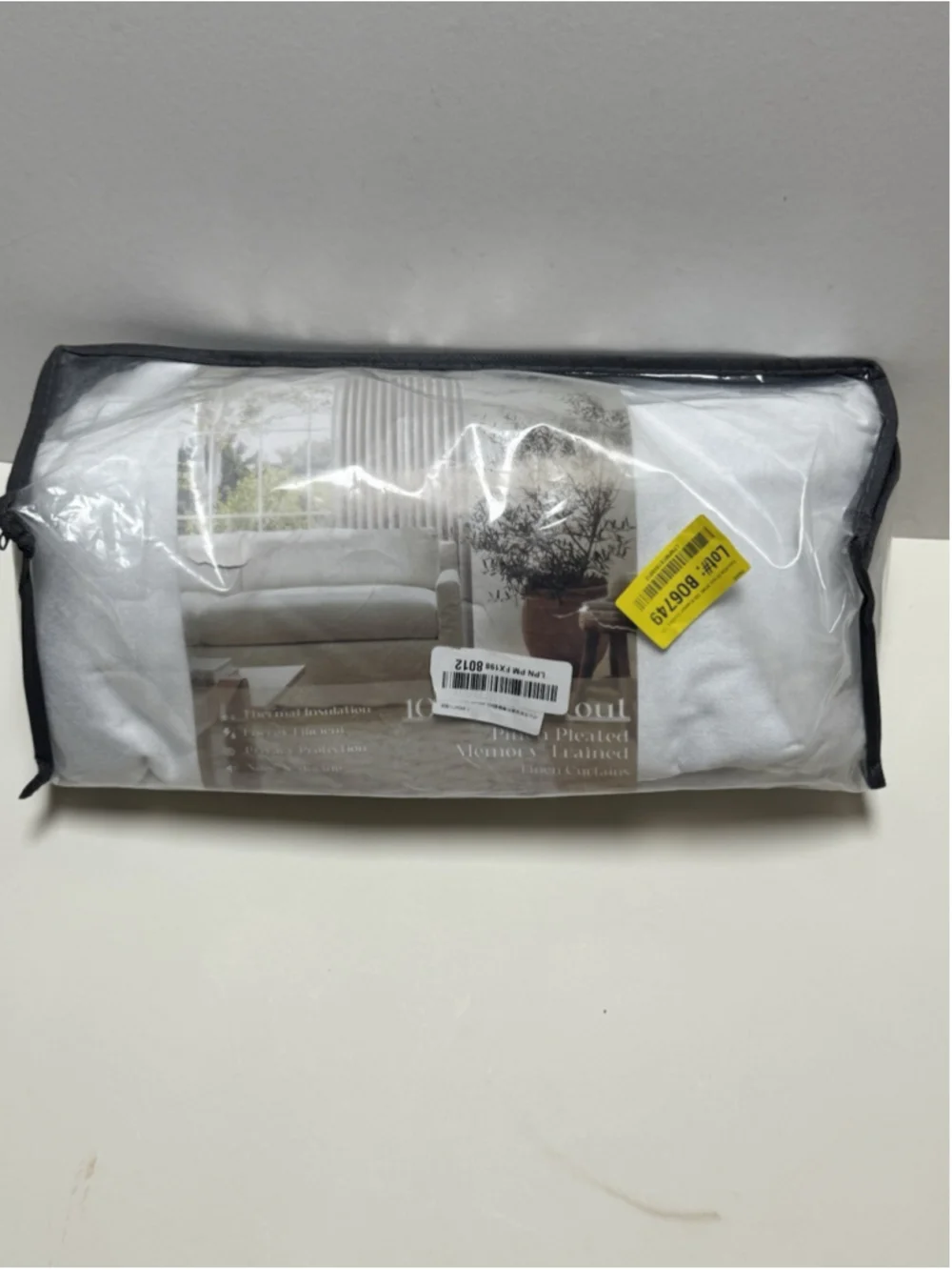 100% Blackout Pinch Pleated Linen Curtains 102” Length 60” Width Cream